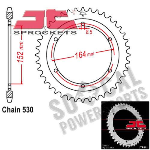 JT Sprockets - JT Sprockets Steel Rear Sprocket - 42T - JTR841.42