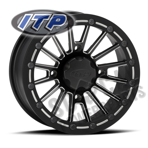 ITP - ITP SD-Series Single Beadlock Wheel - 15x7 - 4+3 Offset - 4/156 - Matte Black Milled - 1528654727B