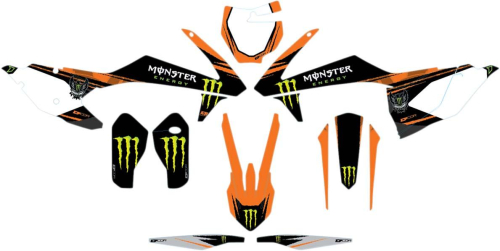 DCOR - DCOR Monster Energy KTM Complete Graphics Kit - White - 20-30-209