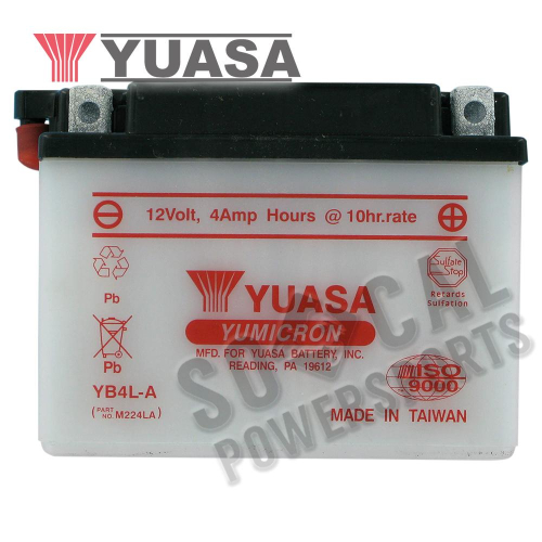 Yuasa - Yuasa Yumicron Battery - YB4L-A - YUAM224LA