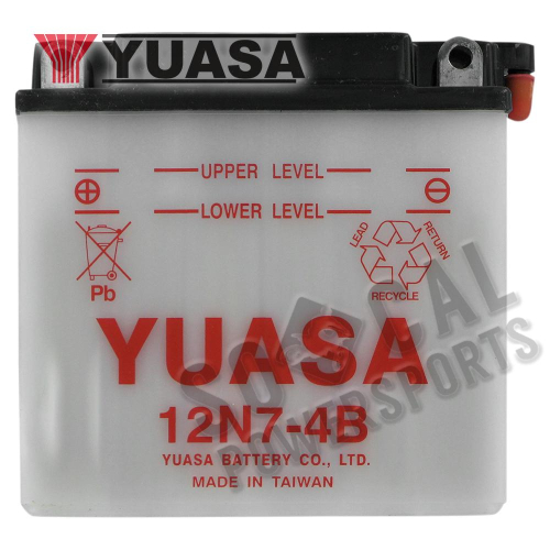 Yuasa - Yuasa Conventional 12V Battery - 12N7-4B - YUAM2270B