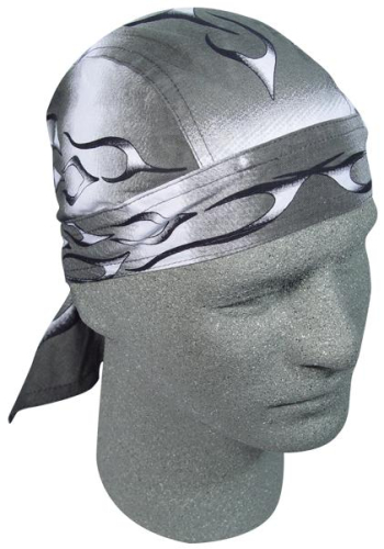 Zan Headgear - Zan Headgear Flydanna Headwrap - Z355 - Tank Flame Silver - OSFM