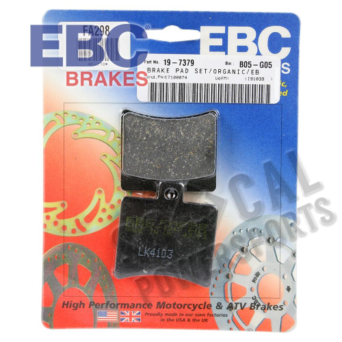 EBC - EBC Organic Brake Pads - FA298