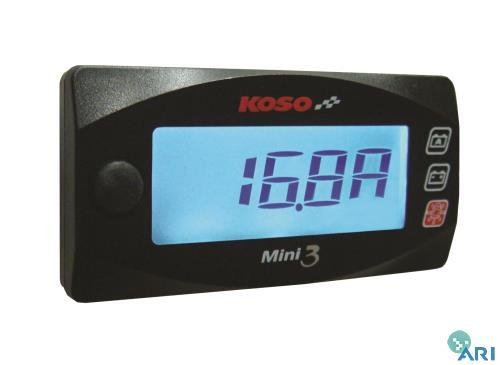 Koso North America - Koso North America Mini 3 Series Volt and Amp Meter - BA003190