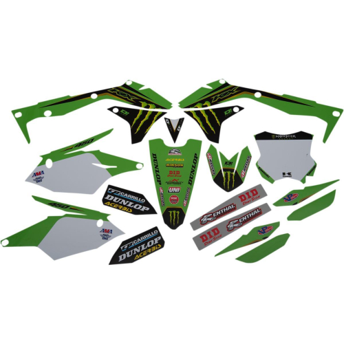 DCOR - DCOR 2020 Monster Energy Kawasaki Complete Graphics Kit - White - 20-20-760