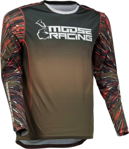 Moose Racing - Moose Racing Agroid Jersey - 2910-6985 - Olive/Orange - X-Large