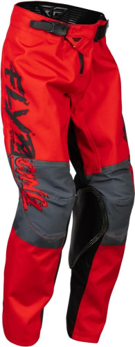 Fly Racing - Fly Racing Kinetic Khaos Youth Pants - 376-43026 - Black/Red/Gray - 26