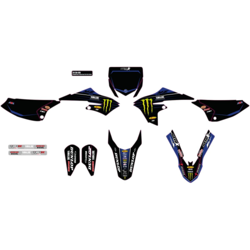 DCOR - DCOR 2020 Star Racing Yamaha Complete Graphics Kit - Black - 20-50-070