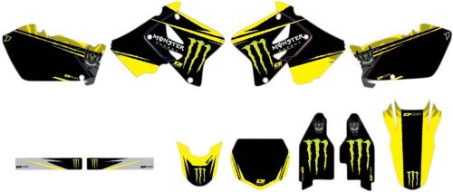 DCOR - DCOR Monster Energy Suzuki Complete Graphics Kit - White - 20-40-126