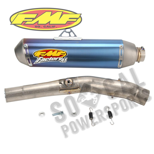 FMF Racing - FMF Racing Q4 Spark Arrestor Slip-On - Stainless Midpipe - 041249