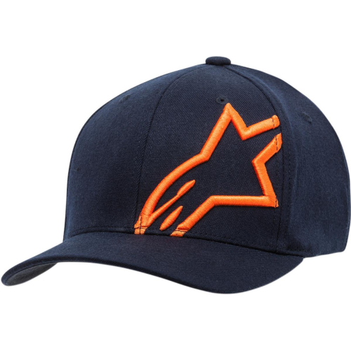 Alpinestars - Alpinestars Corp Shift 2 Flexfit Hat - 1032810087032SM - Navy/Orange - Sm-Md