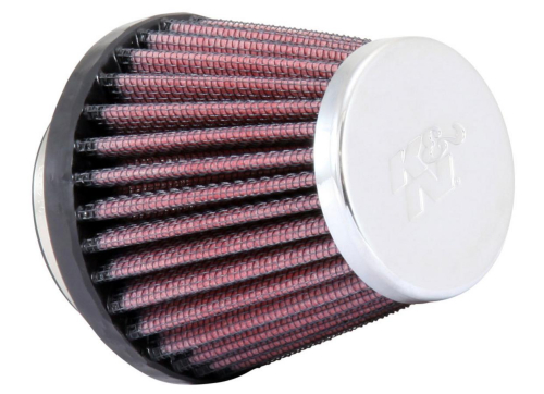 K&N Engineering - K&N Engineering Universal Round Tapered Air Filter - Chrome End Cap - RC-1070