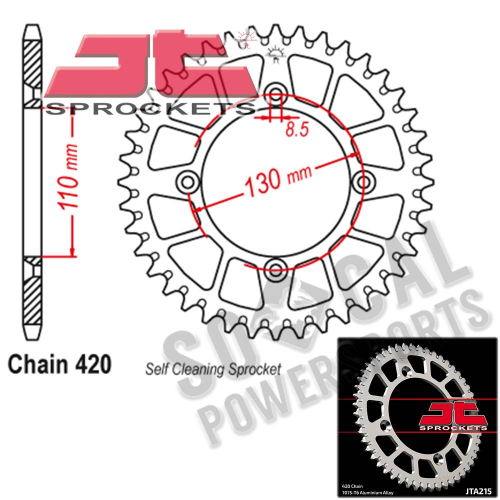 JT Sprockets - JT Sprockets Aluminum Rear Sprocket - 56T - JTA215.56