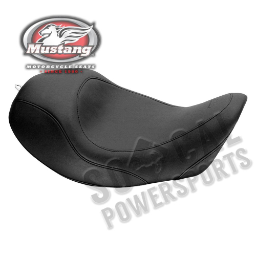 Mustang - Mustang Wide Tripper Forward Solo Seat - Smooth - Black - 76707