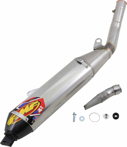 FMF Racing - FMF Racing Factory 4.1 RCT Slip-On Muffler - Stainless Steel/Aluminium - Carbon Fiber End Cap - 044464