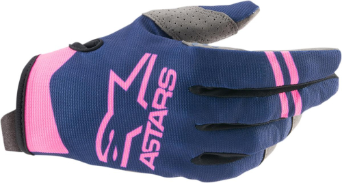 Alpinestars - Alpinestars Radar Gloves - 3561821-7030- XL - Dark Blue/Pink Fluo - X-Large