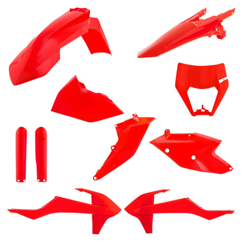 Acerbis - Acerbis Full Plastic Kit - Flo Orange - 2733424617