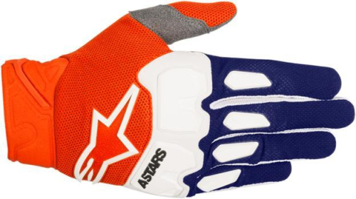 Alpinestars - Alpinestars Racefend Gloves - 3563518-7043-XL - Dark Blue/Orange Fluo/White - X-Large