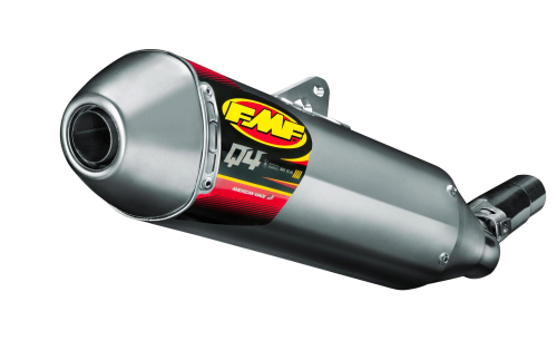 FMF Racing - FMF Racing Q4 Spark Arrestor Slip-On - Hexagonal Muffler - Stainless Midpipe - 043338