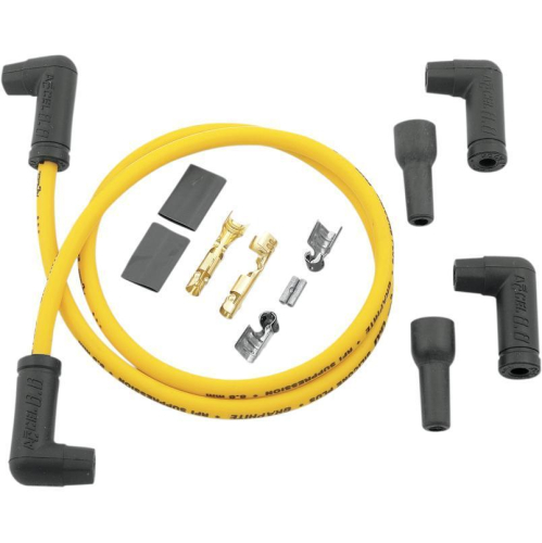 Accel - Accel Universal 8.8mm Plug Wire Kit - Single-Plug Straight Ends - Yellow - 173085