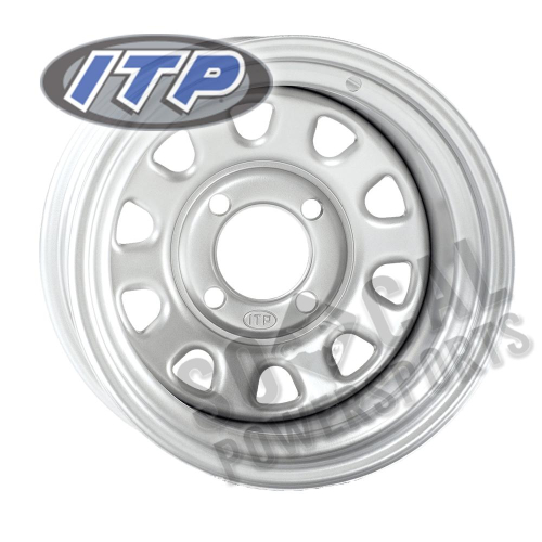 ITP - ITP Delta Steel Wheel - 12x7 - 5+2 Offset - 4/110 - Silver - 1225553032