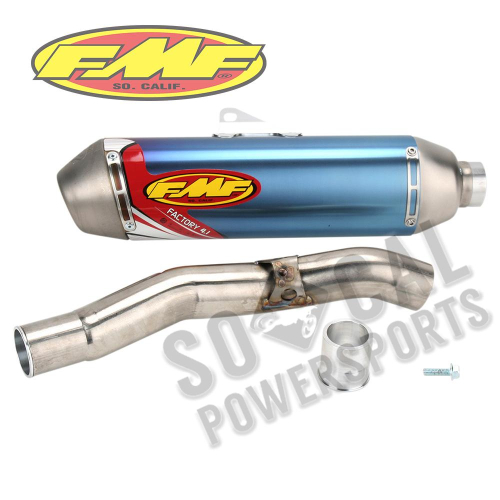 FMF Racing - FMF Racing Factory 4.1 Slip-On - Stainless Steel Midpipe - Blue Anodized - 044235