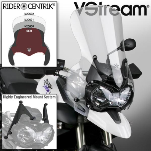 National Cycle - National Cycle VStream+ Windshield - 21.00in. - Clear - N20602