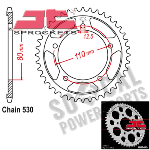 JT Sprockets - JT Sprockets Steel Rear Sprocket - 42T - JTR2010.42