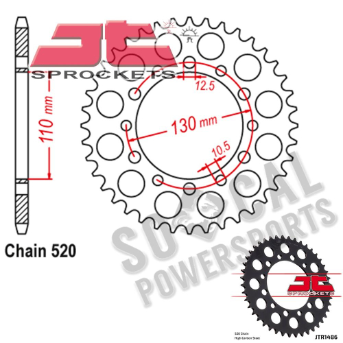 JT Sprockets - JT Sprockets Steel Rear Sprocket - 41T - JTR1486.41