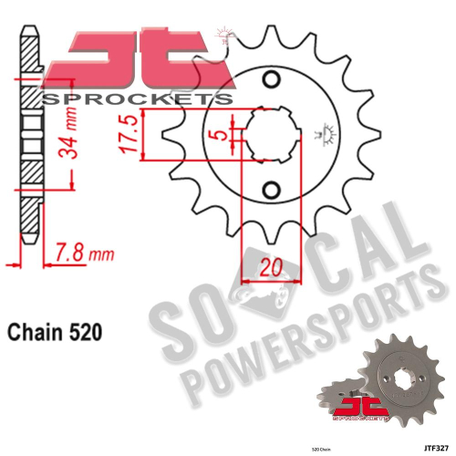 JT Sprockets - JT Sprockets Steel Front Sprocket - 13T - JTF327.13