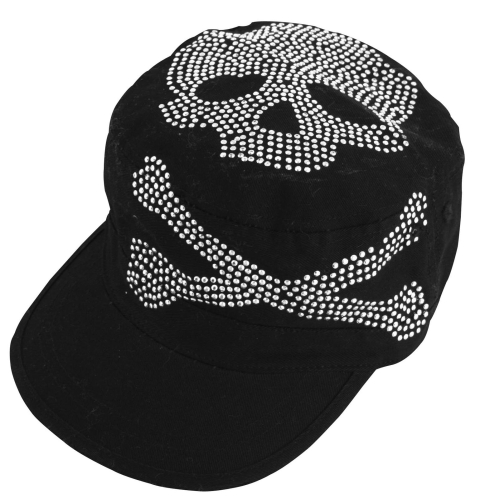 Zan Headgear - Zan Headgear Highway Honeys Womens Cap - CPHH03 - Black Skull Studs - OSFM