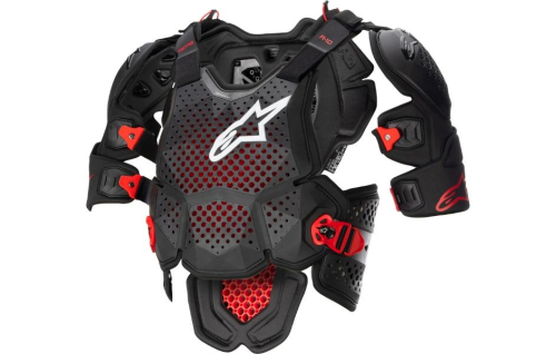 Alpinestars - Alpinestars A-10 V2 Roost Guard - 6700523-1431-XS - Black/Red - XS-Sm