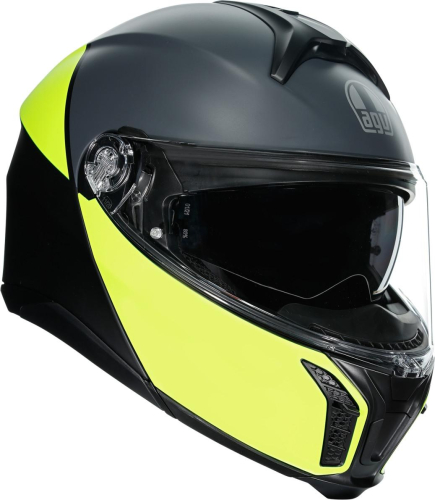 AGV - AGV Tour Balance Helmet - 211251F2OY00110 - Matte Black/Fluorescent Yellow/Gray - Small