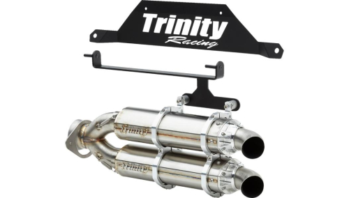 Trinity Racing - Trinity Racing Stage 5 Dual Slip-On - Silver - TR-4182S