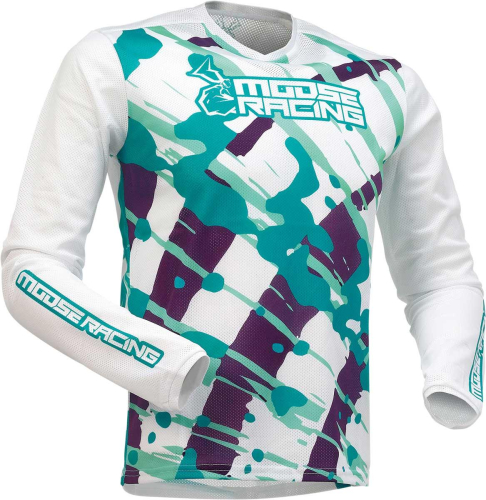 Moose Racing - Moose Racing Agroid Mesh Youth Jersey - 2912-2169 - Purple/Teal - X-Small