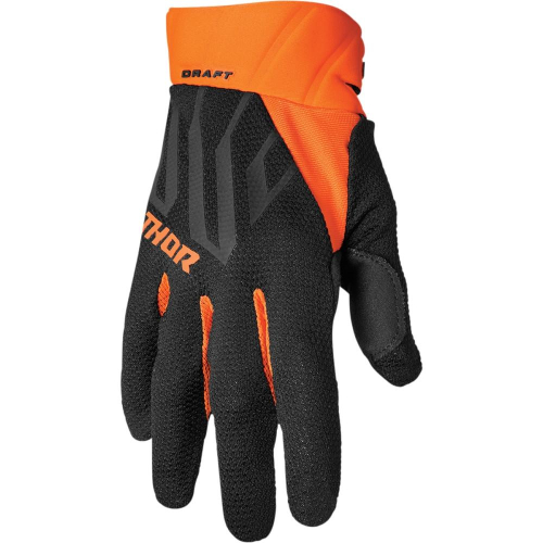 Thor - Thor Draft Gloves - 3330-6811 - Black/Orange - 2XL