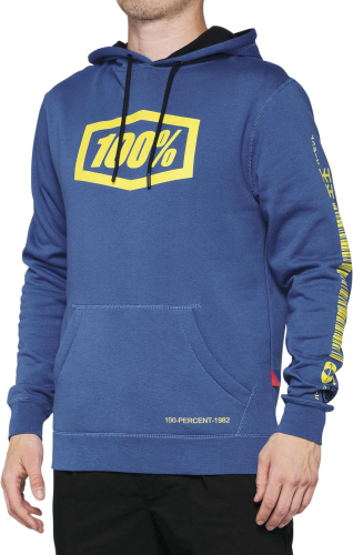 100% - 100% Burst Pullover Hoodie - 36039-400-12 - Federal Blue - Large