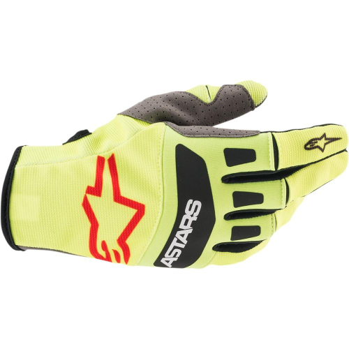 Alpinestars - Alpinestars Techstar Gloves - 3561021-503-LG - Yellow Fluo/Black/Bright Red - Large