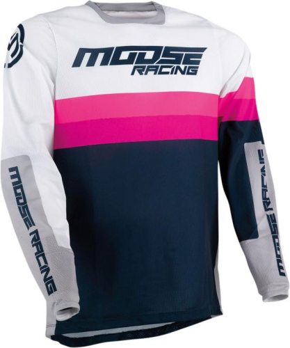 Moose Racing - Moose Racing Sahara Jersey - 2910-6330 - Navy/White/Magenta - X-Large