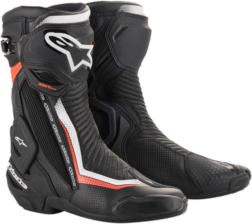 Alpinestars - Alpinestars SMX Plus Vented Boots - 2221119-1231-48 - Black/White/Red Fluo - 12.5