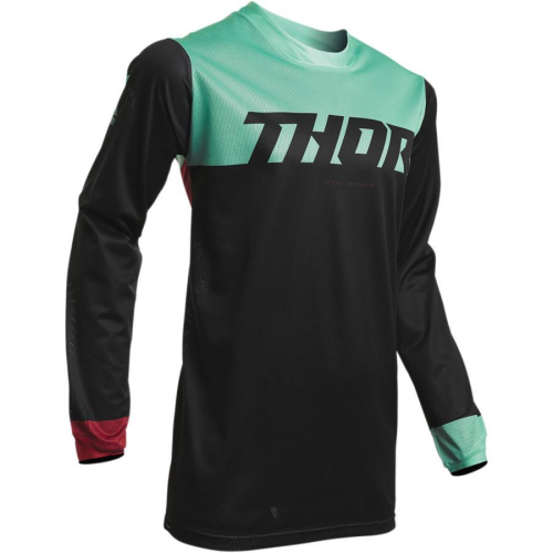 Thor - Thor Pulse Air Factor Jersey - 2910-5467 - Black/Mint - 3XL