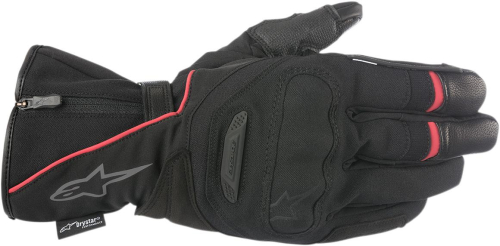 Alpinestars - Alpinestars Primer Drystar Leather Gloves - 3528418-13-L - Black/Red - Large