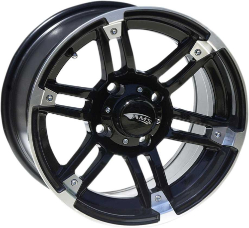 AMS - AMS Roll N 104 Wheel - 15x7 - 4+3 Offset - 4/156 - Machined Black - 5700-031AB