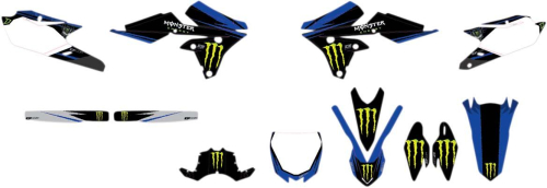 DCOR - DCOR Monster Energy Yamaha Complete Graphics Kit - White - 20-50-252