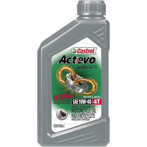 Castrol - Castrol Actevo X-Tra 4T Synthetic Blend - 10W40 - 1qt. - 06130