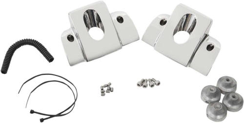 Drag Specialties - Drag Specialties Spark Plug/Head Bolt Cover Kit - Smooth - Chrome - 0940-1317