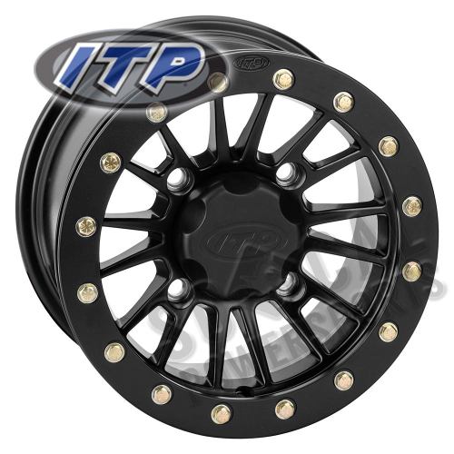 ITP - ITP SD Series Beadlock Wheel - 12x7 - 5+2 Offset - 4/110 - Black - 1228545536B