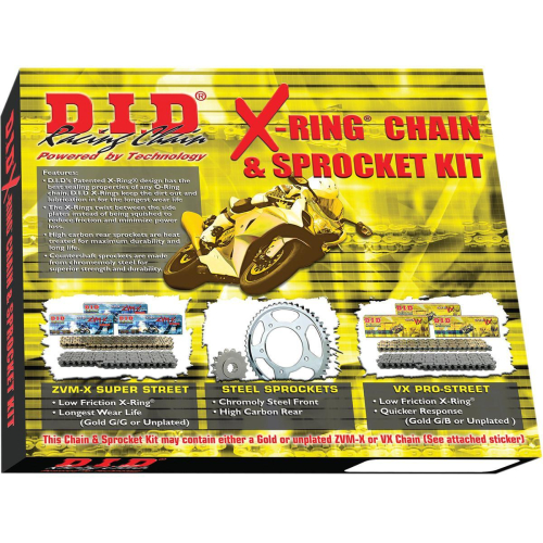 D.I.D - D.I.D X-Ring Chain and Sprocket Kit - DKK-007G