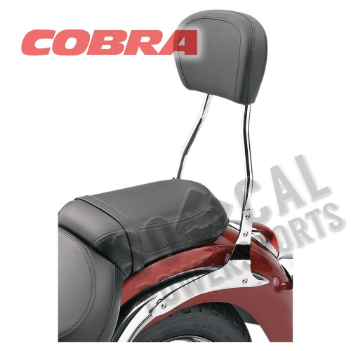 Cobra - Cobra Standard Round Sissy Bar - Chrome - 602-1254