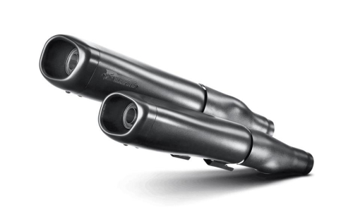 Akrapovic - Akrapovic Slip-On Line Dual Mufflers - Black with Black End Caps - S-HDSPSO1-HB